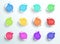 Number Bullet Point Abstract Colorful Circles 1 to 12 Vector