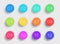 Number Bullet Point Colorful 3d Circles 1 to 12 Vector