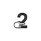 Number combined with a hand cursor icon illustration