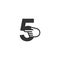 Number combined with a hand cursor icon illustration