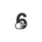 Number combined with a hand cursor icon illustration