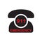 Number emergency 911 in black vector icon isolated on white background
