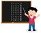 Number Five Times Table on Blackboard