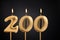 Number of followers or likes - Candle number 200