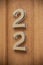 Number on modern entry of building