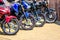 A number of motorcycles for sale. Motorcycle sports_