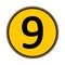 Number nine button