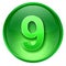 number Nine icon green