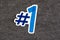 Number one blue color icon