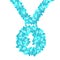 Number one Medal shape Crystal diamond 3D virtual set illustration