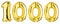 Number One thousand 1000 balloons. Helium balloon. Golden Yellow foil color. Followers, Subscribers