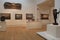 Number of paintings and sculptures in one of many rooms, Peabody Essex Museum, Salem, Mass, 2017