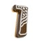 Number SEVEN 7 chocolate Christmas gingerbread font decorated wi