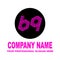 Number sixty nine. Simple logo in the