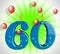 Number Sixty Party Show Elderly Birthday Or Birth Anniversary