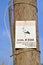 Number stork\'s nest on a pole in Armenia