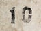 Number ten one zero 10 1 0 on concrete wall background
