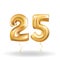 Number twenty five metallic balloon