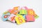 Number wood block cubes for learning Mathematic, education math concept