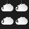 Numbered cloud network icons on black background