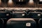 Numbered Theatre Seats in a Dark Empty Theatre