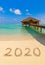 Numbers 2020 on beach