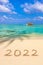 Numbers 2022 on beach