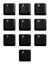 Numbers of black keyboard