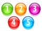 Numbers buttons