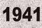 Numbers figures 1941 on a marble slab
