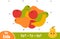 Numbers game, dot to dot game for children, Fruit bowl