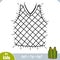 Numbers game, dot to dot game for children, Men`s plaid vest