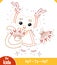 Numbers game, education dot to dot game for children, Chinese new year character monkey