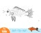 Numbers game, education dot to dot game, Swordtail fish