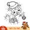 Numbers game, education game for children, Christmas Tiger