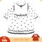 Numbers game, education game for children, Dress with a polka dots