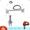 Numbers game, education game for children, Hand mixer