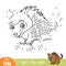 Numbers game, game for children, Spotted hyena