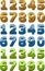 Numbers icon set, 3d glossy smooth style