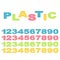 Numbers stylized colorful plastic
