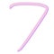Numbers, text, numbers 7, pink, purple on the back