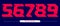 Numbers Typography Font Red race speed modern style in a set 56789