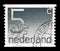 Numeral, 5 Dutch cents, Figure type \
