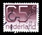 Numeral, 65 Dutch cents, Figure type \