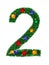 Numeral from christmas decoration - 2