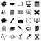 Numerator icons set, simple style