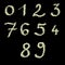 Numeric figures of raw civet coffee beans