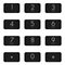 Numeric keypad of black color design on white background.