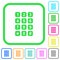 Numeric keypad vivid colored flat icons