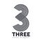 numeric logo three